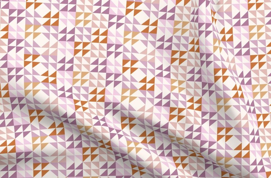 Half Square Triangles Mauve Multi