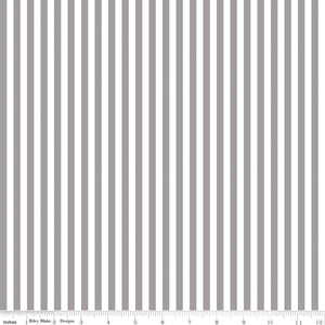 Gray and White 1/4 Inch Stripe
