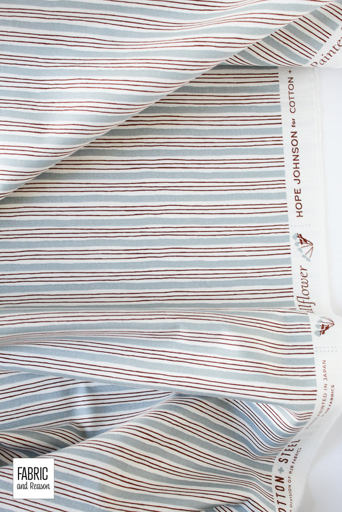 Painterly Stripes - Sky Blue