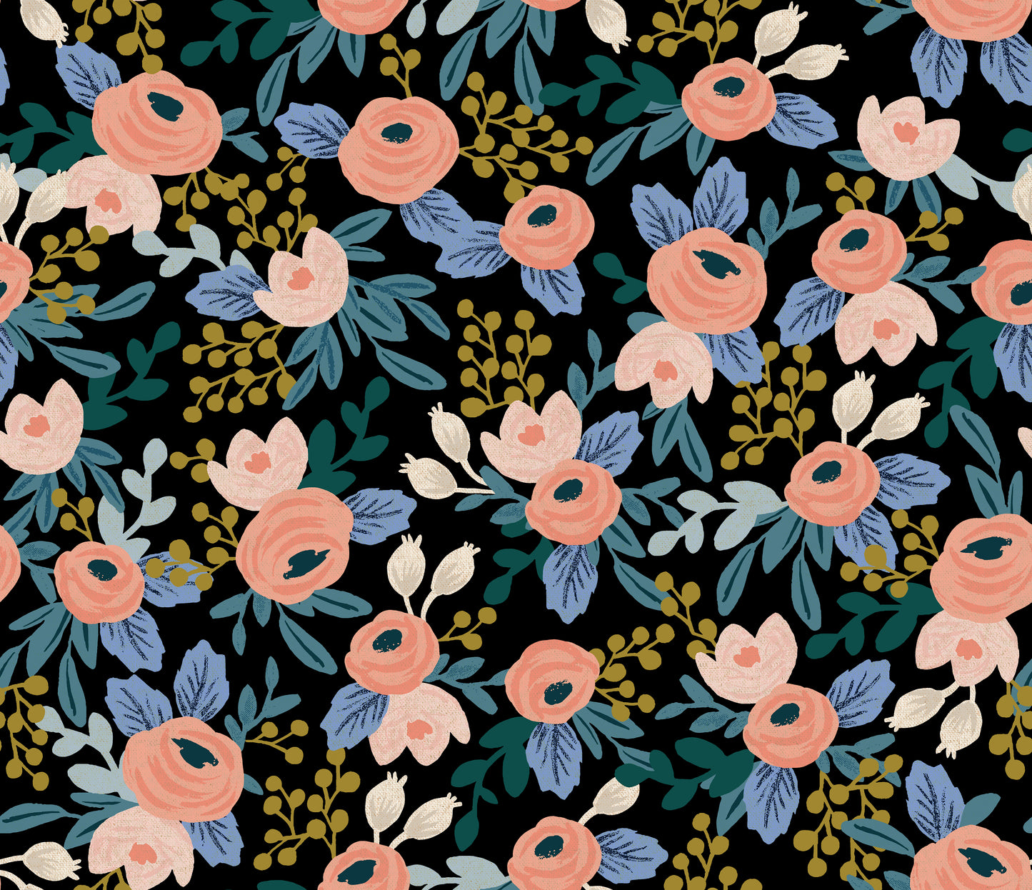 Rosa - Black Unbleached Canvas