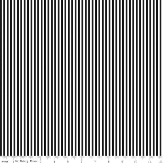 Black and White 1/8 Inch Stripe