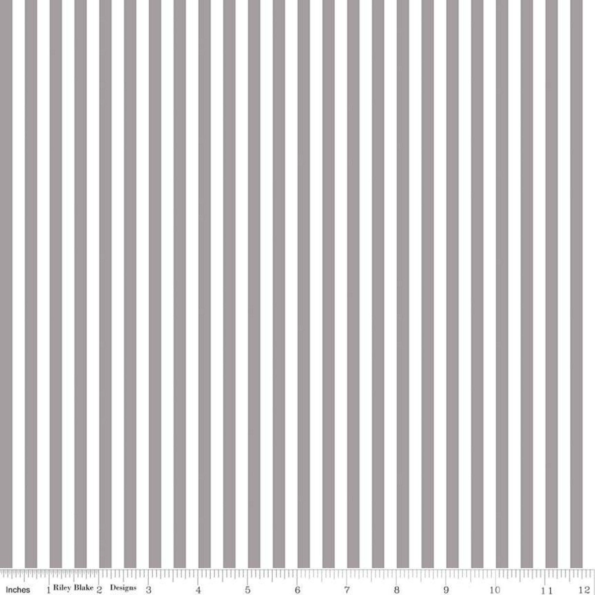 Gray and White 1/4 Inch Stripe