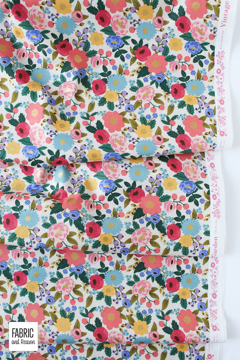 Vintage Blossom - Cream Metallic