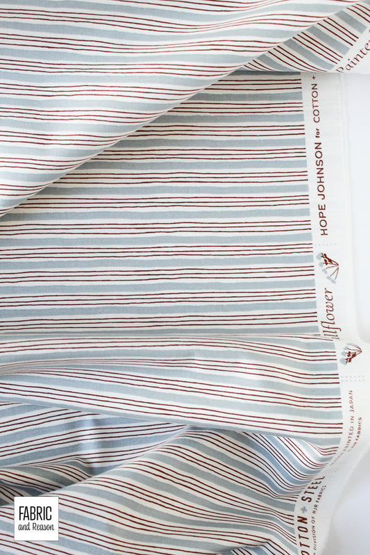 Painterly Stripes - Sky Blue